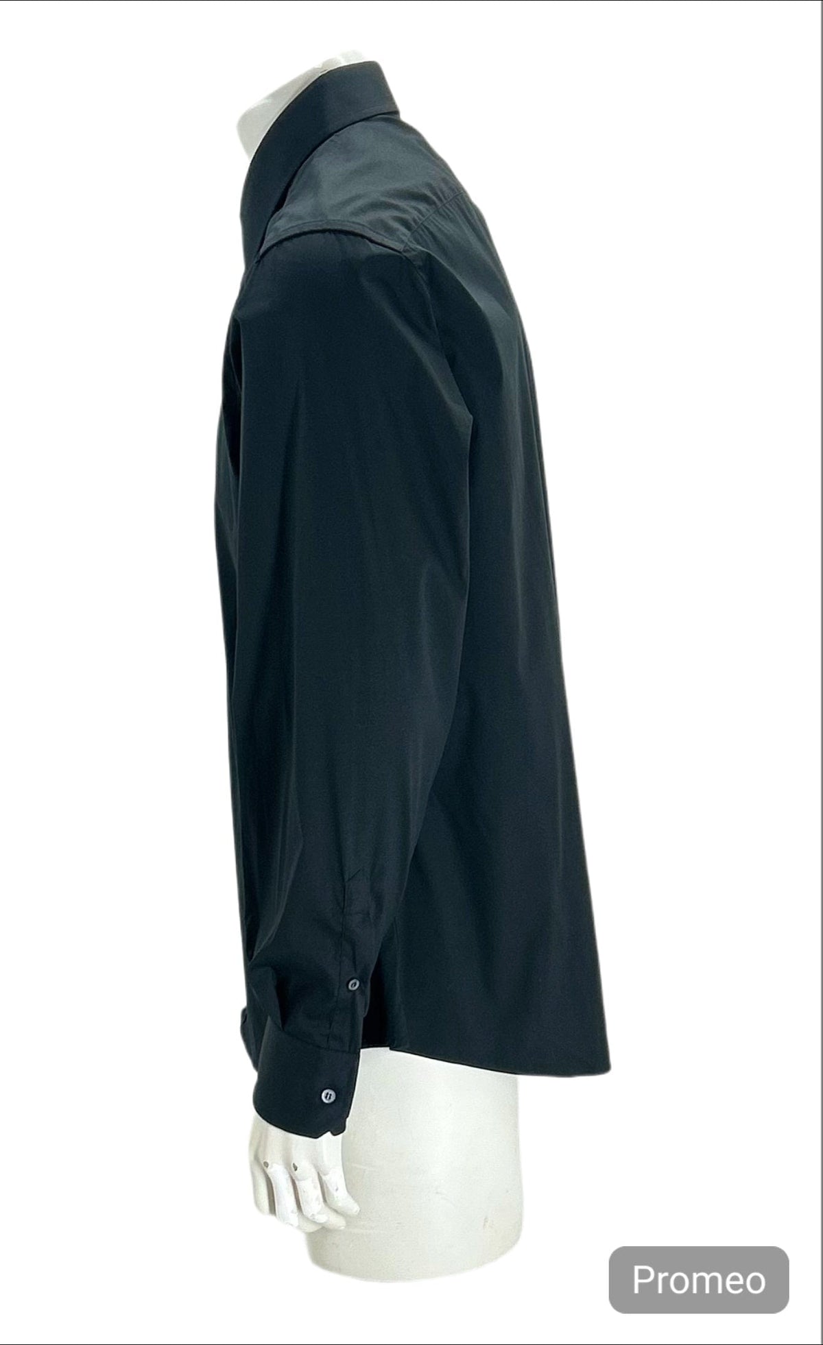 Gucci Black Classic Slim Fit Stretch Dress Shirt