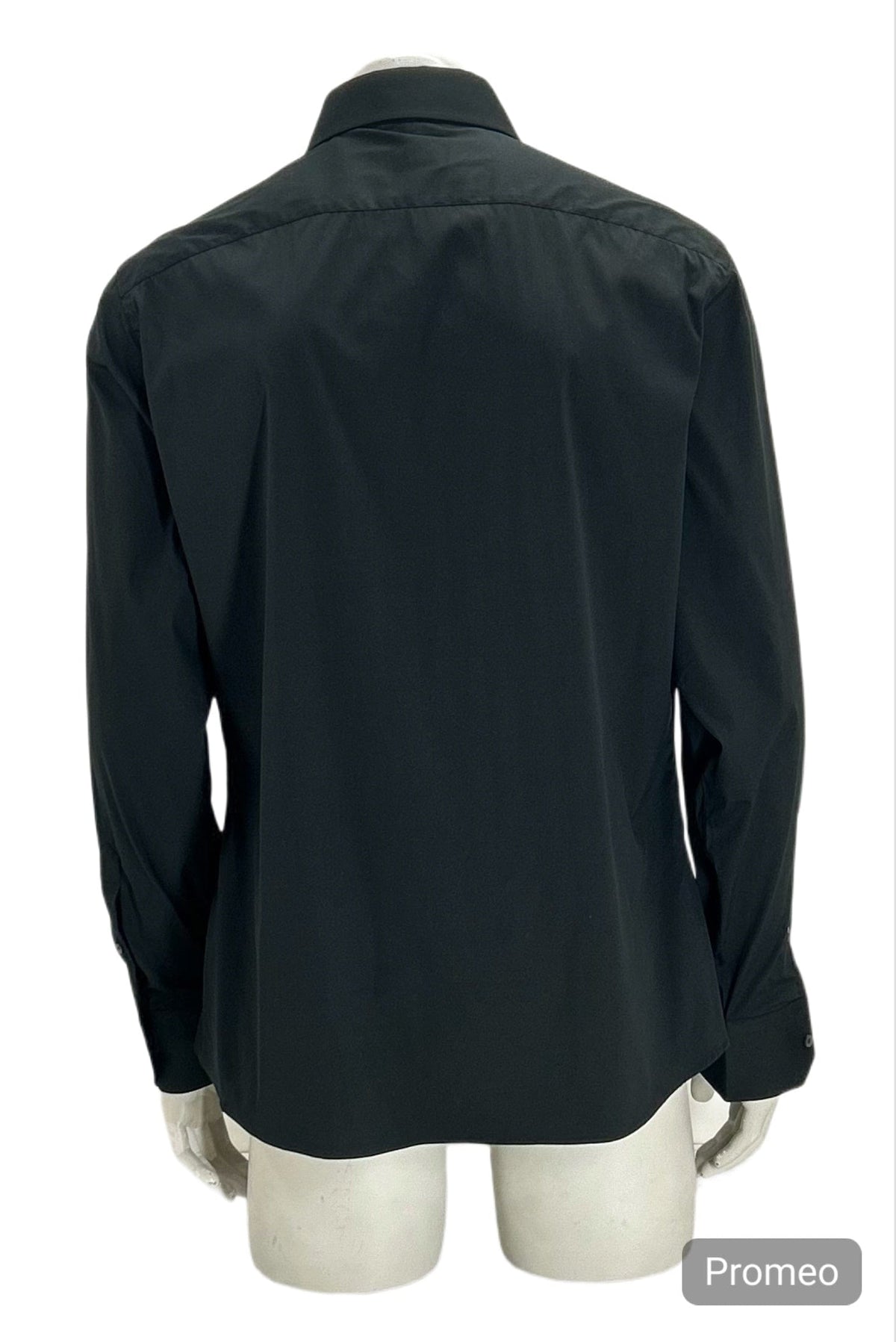 Gucci Black Classic Slim Fit Stretch Dress Shirt