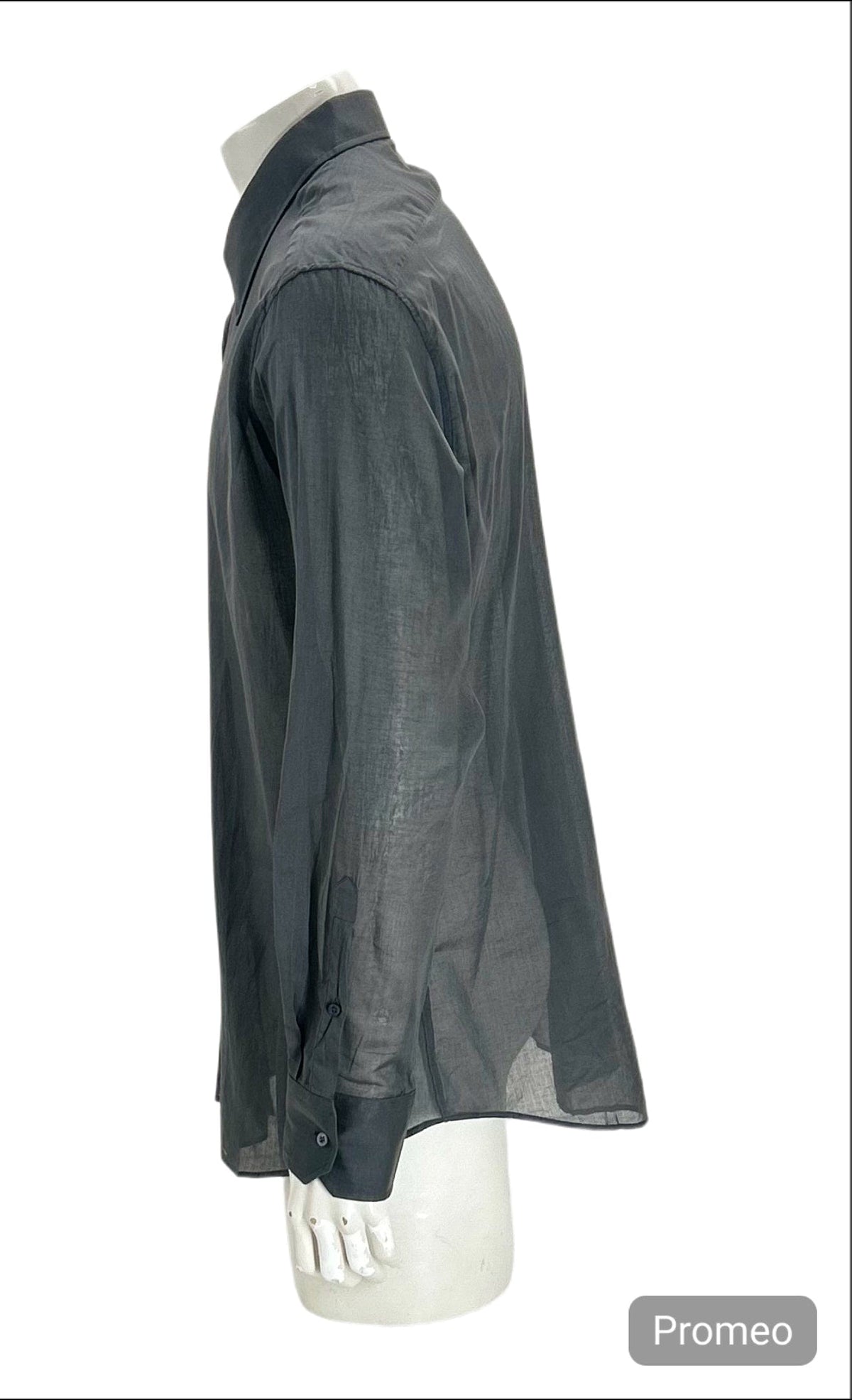 Gucci Black Linen Cotton Dress Shirt