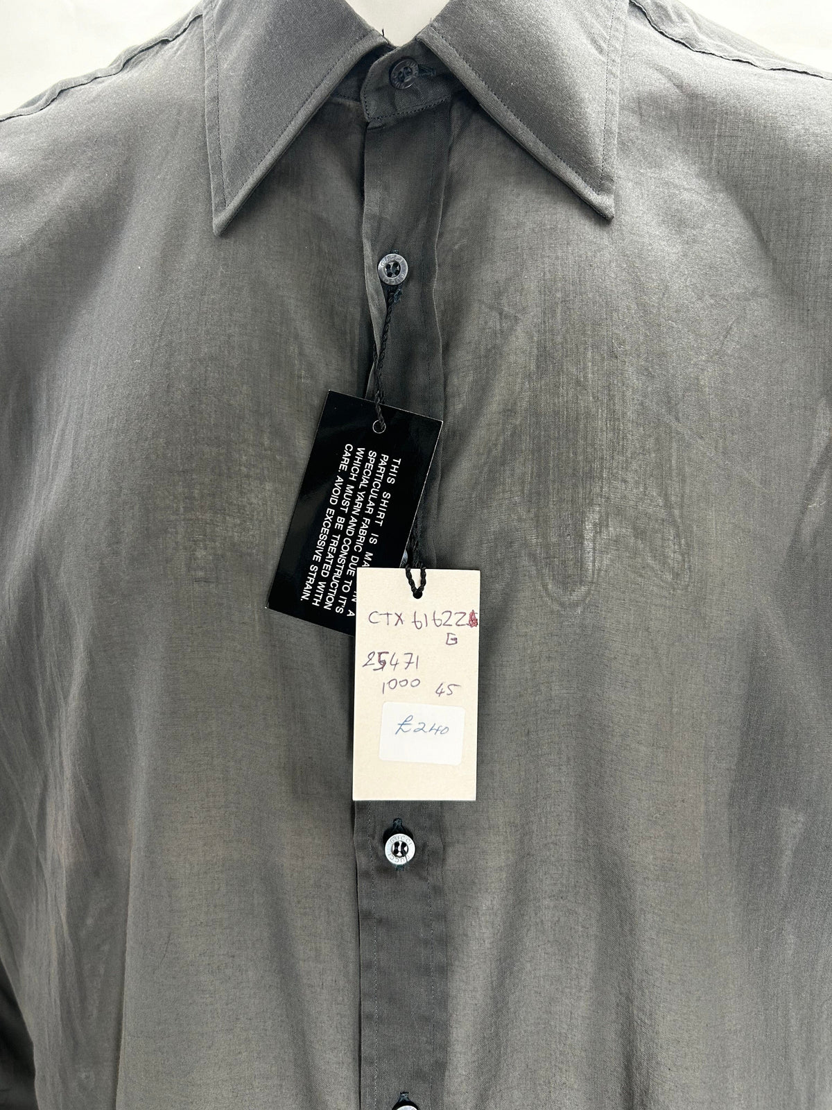 Gucci Black Linen Cotton Dress Shirt