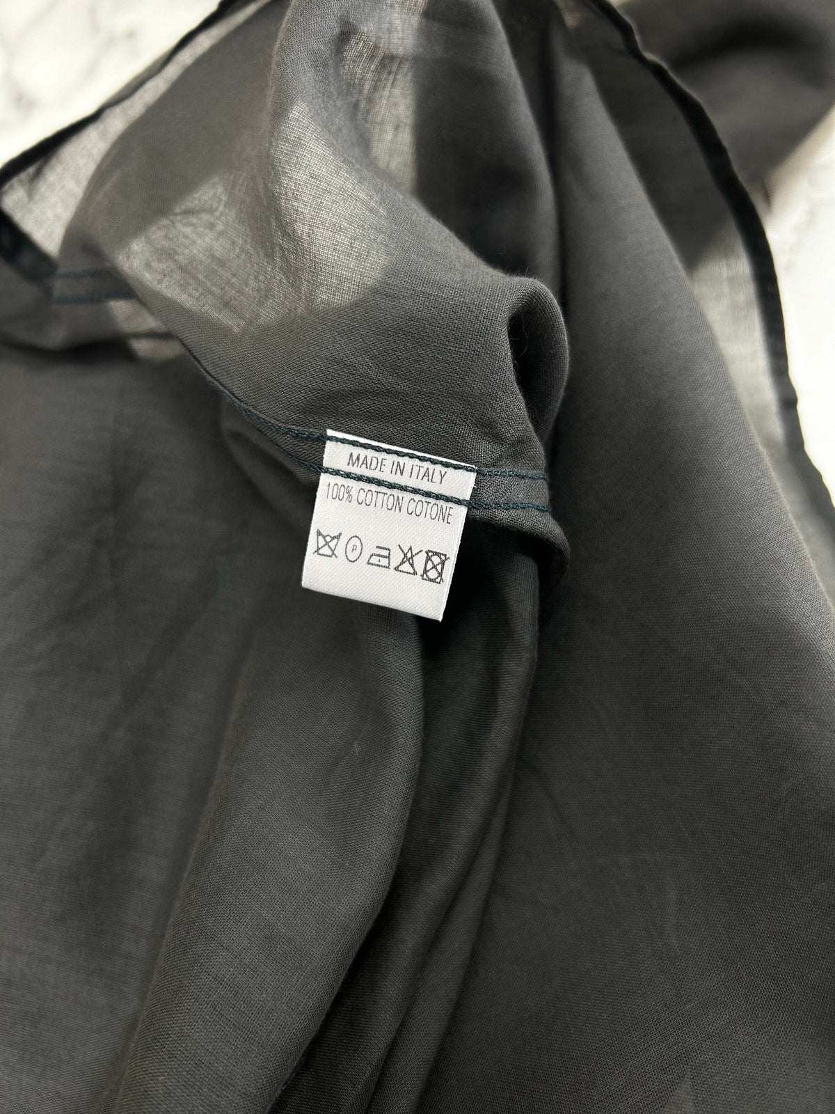 Gucci Black Linen Cotton Dress Shirt