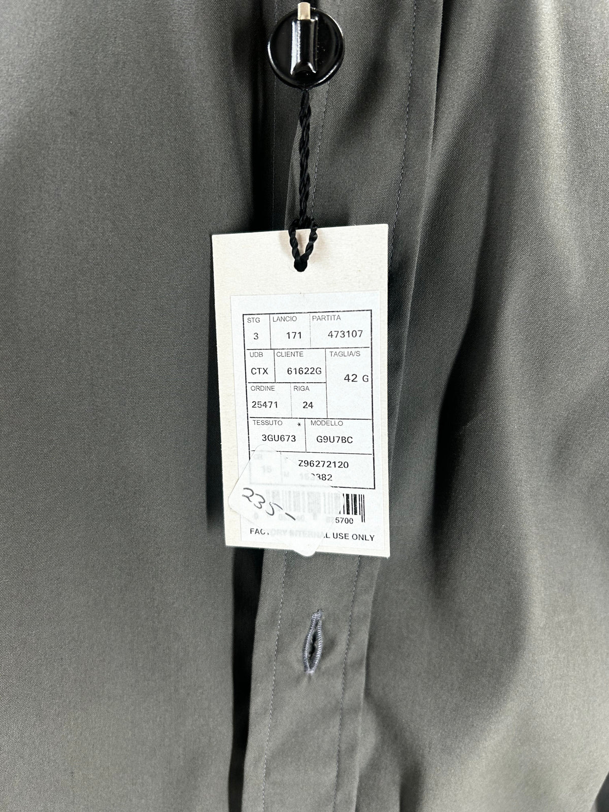 Gucci Grey Slim Fit Stretch Dress Shirt