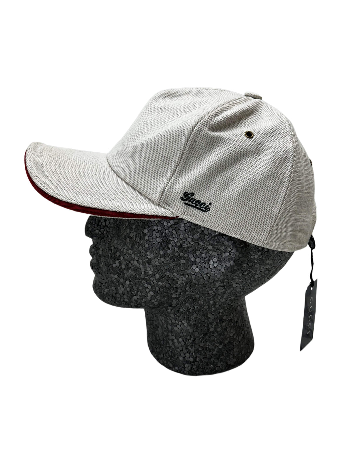 Gucci Off White Velcro 'Snap Back' Style Baseball Cap