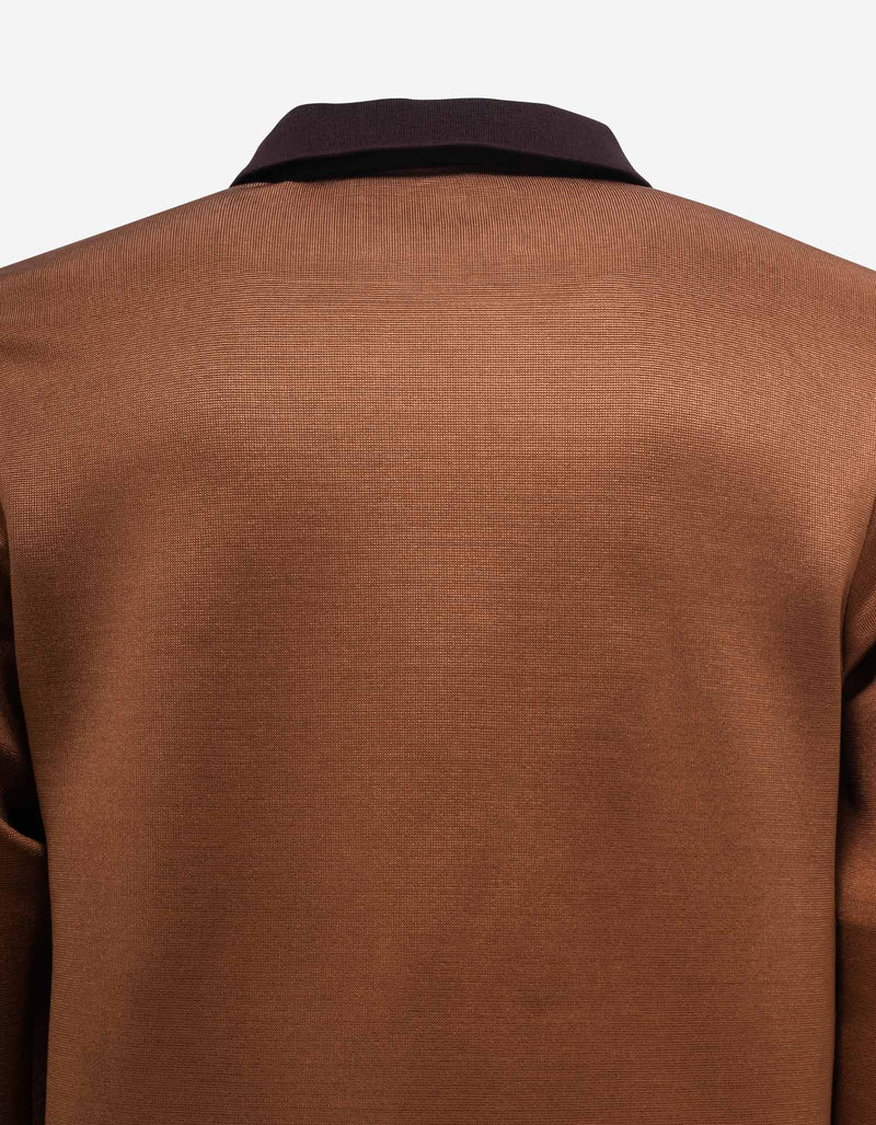 Jil Sander Brown Zipped Shirt