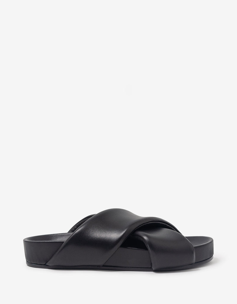 Jil Sander Jil Sander Black Padded Slide Sandals