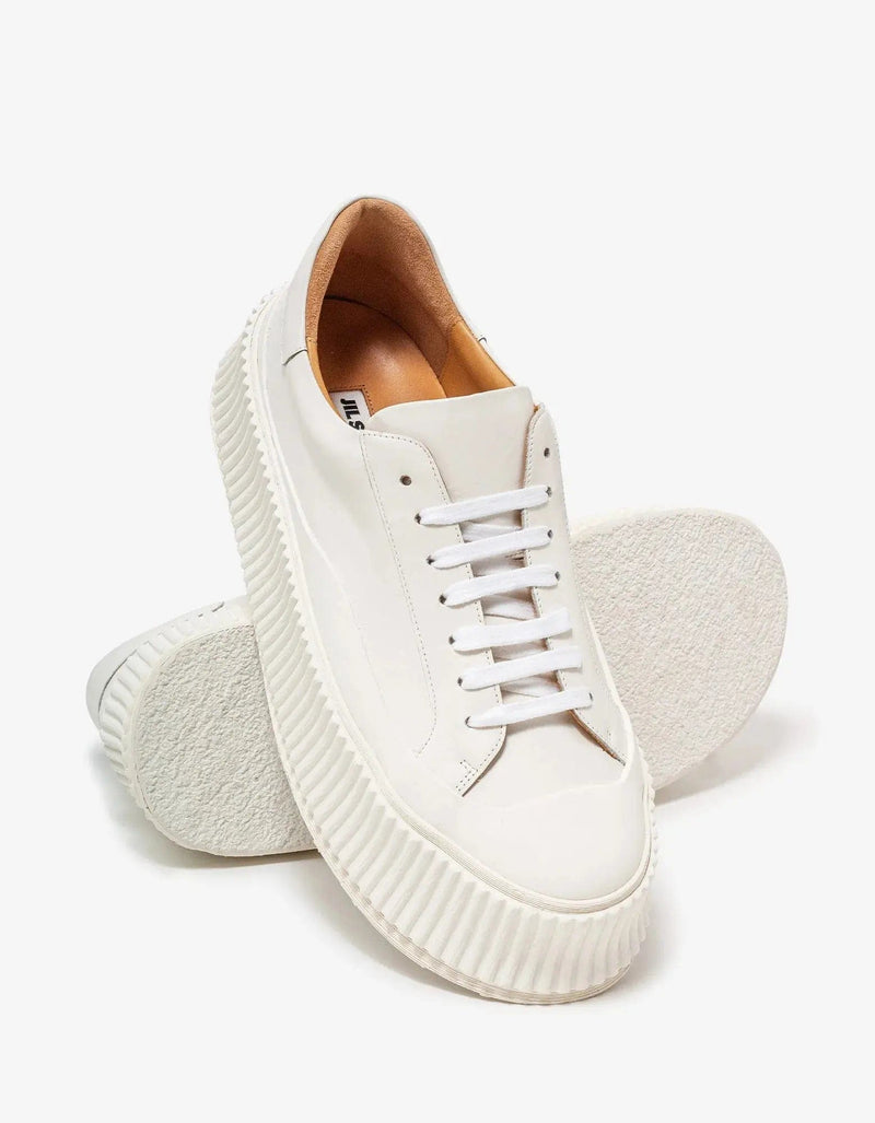 【送料&関税込】Jil Sander White Leather And Mesh Sneakers Jil Sander White Leather Trainers – Zoo Fashions