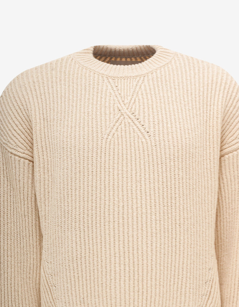 Jil Sander Neutral Crew Neck Sweater
