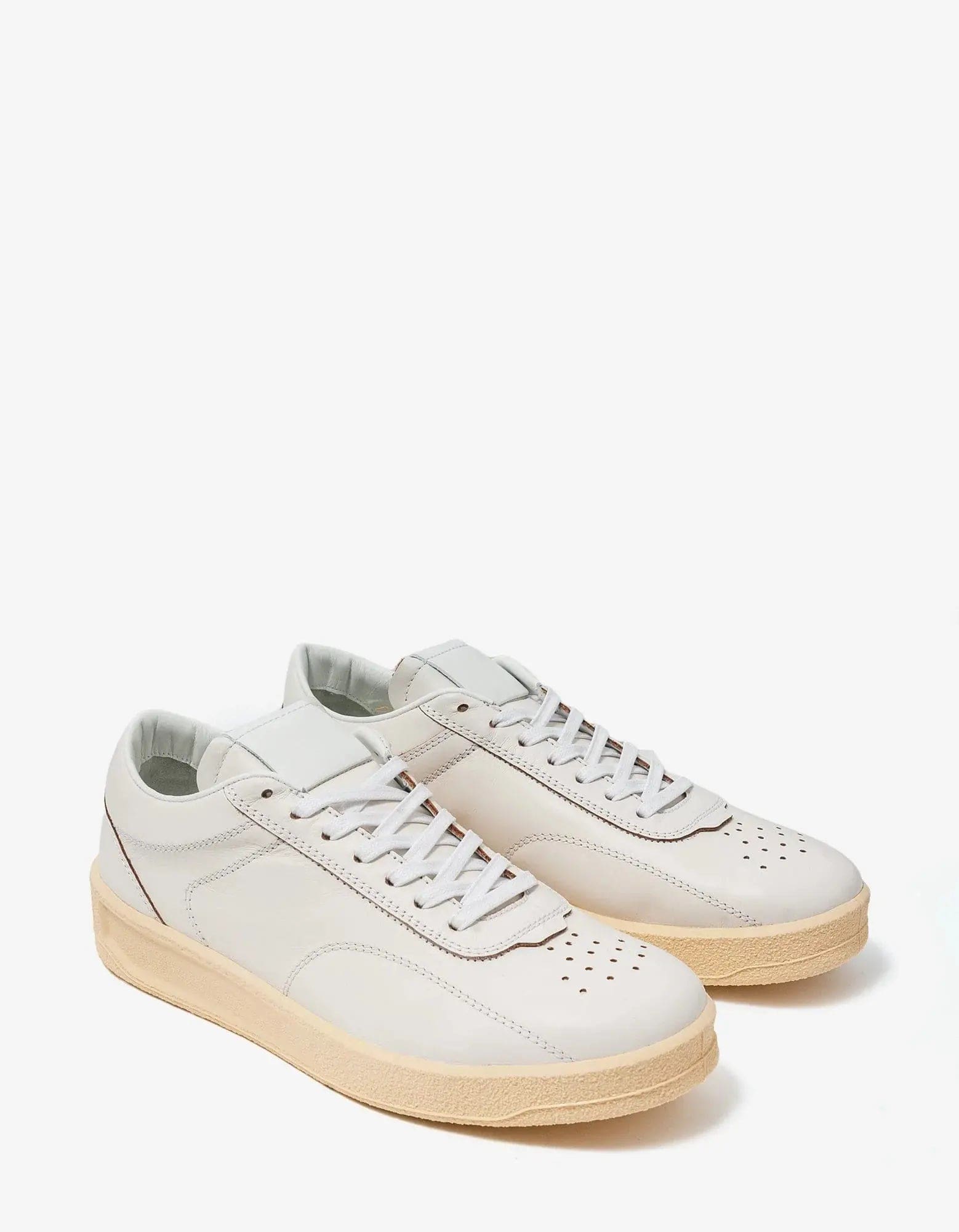 Ecru Leather Trainers