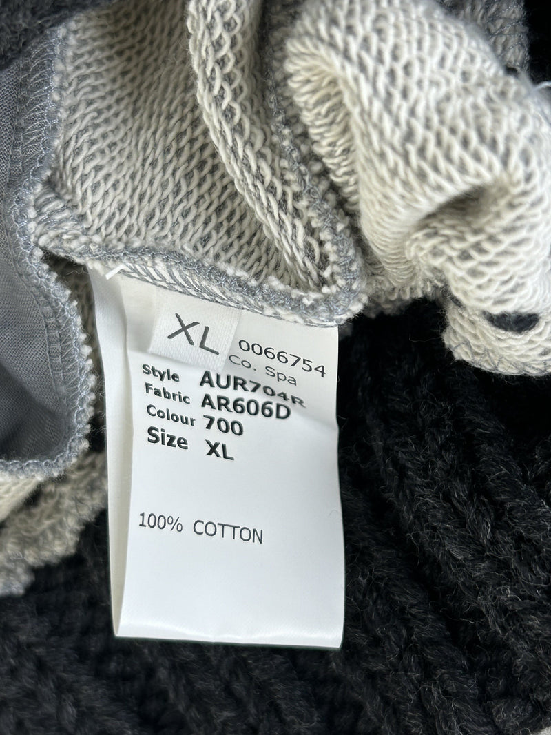 John Galliano Cable Knit & Jersey Hoody
