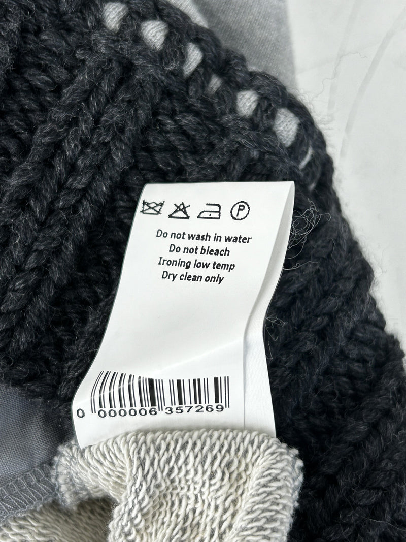 John Galliano Cable Knit & Jersey Hoody