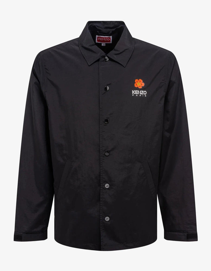 Kenzo Black Boke Flower Coach Jacket Zoo Fashions