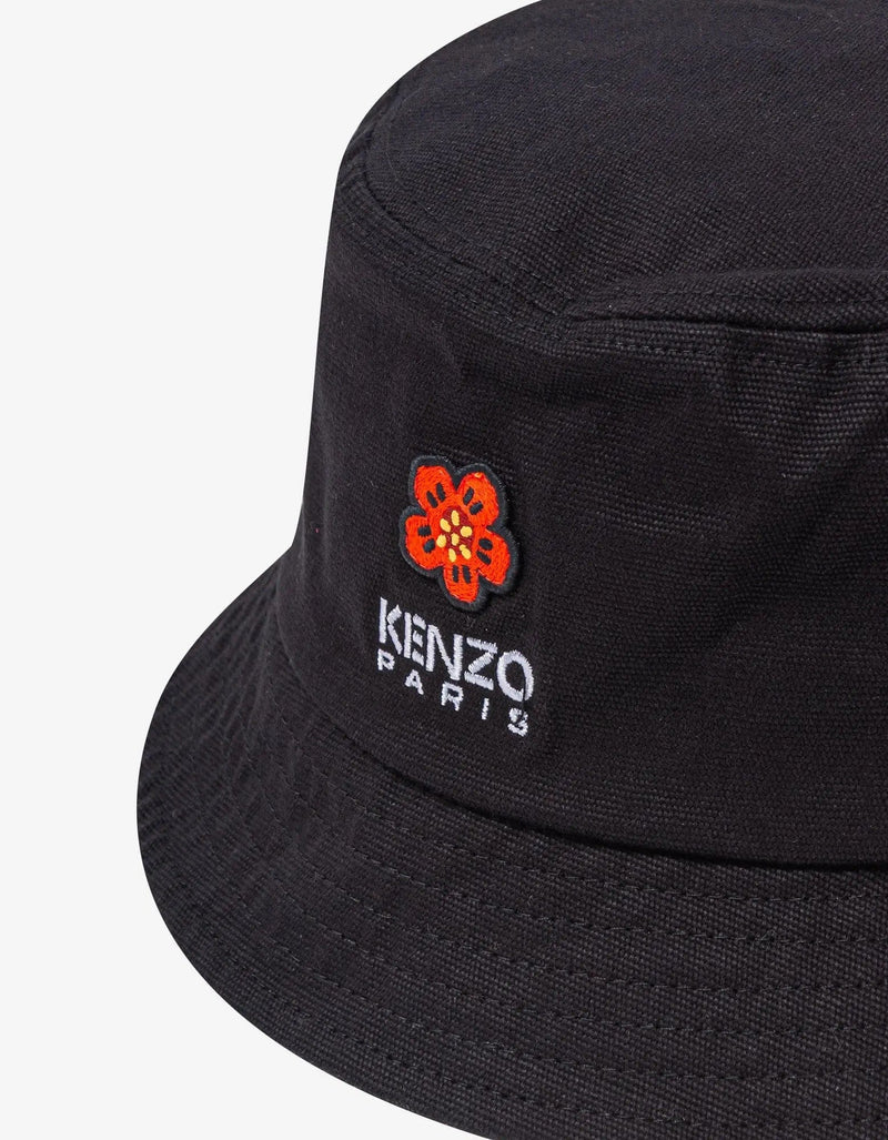 Kenzo Black 'Boke Flower' Crest Bucket Hat – mens designer fashion Kenzo Black 'Boke Flower' Crest Bucket Hat – mens designer fashion