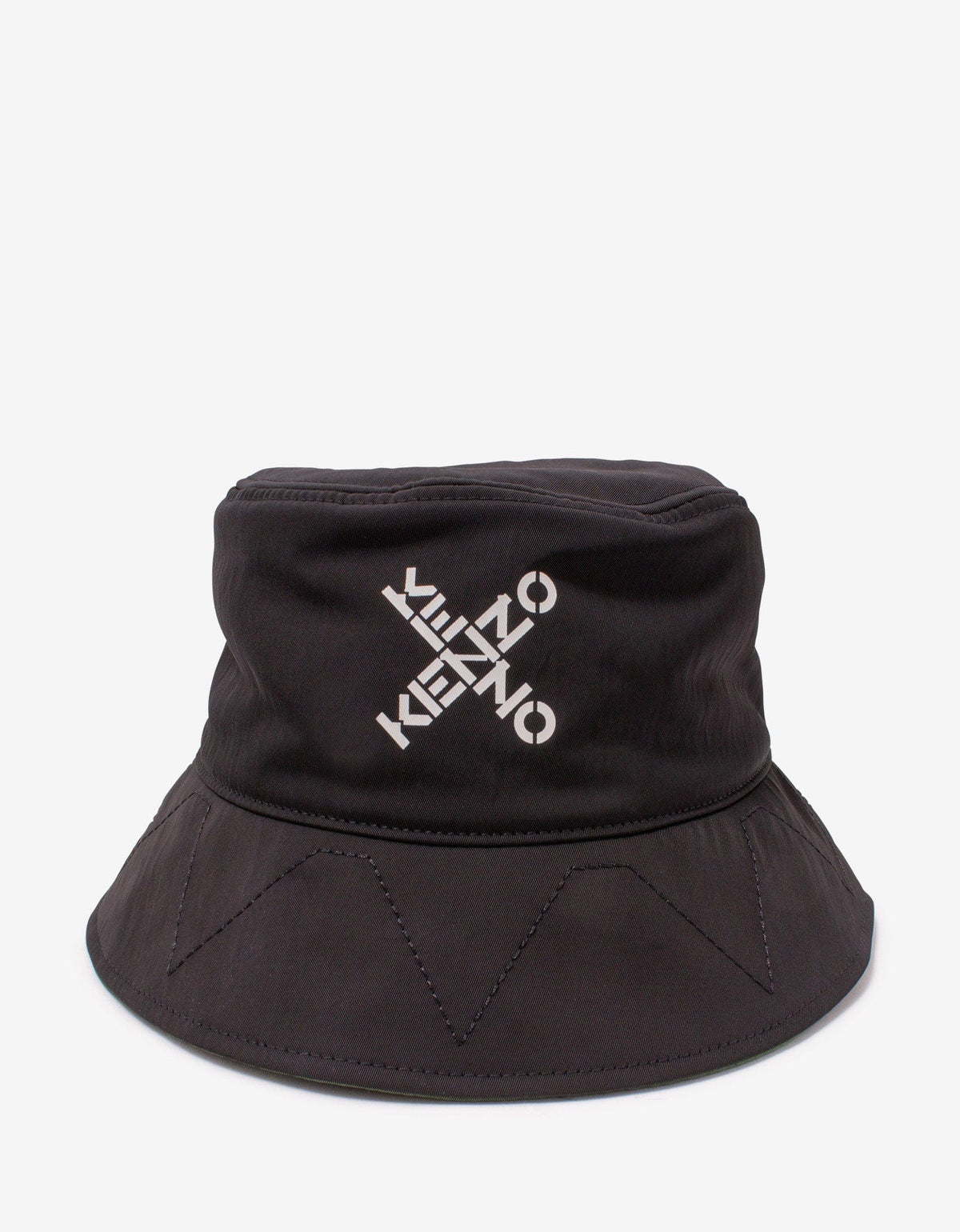 Kenzo Black Crossed Logo Bucket Hat