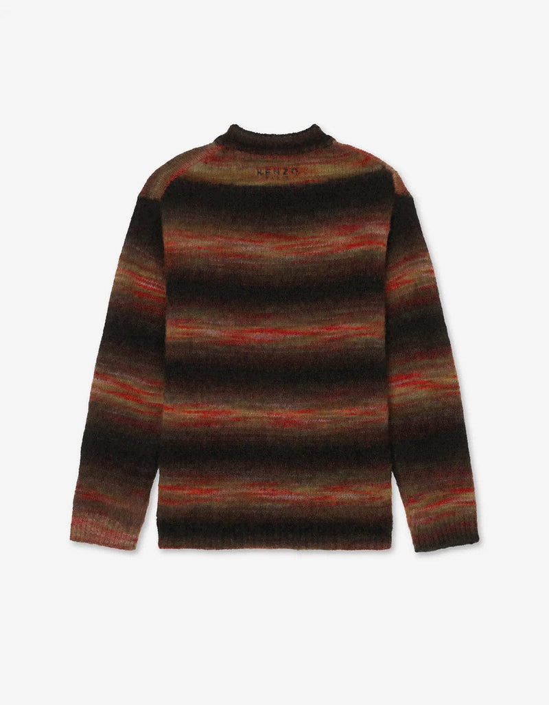 Kenzo Black Embroidered Stripes Sweater