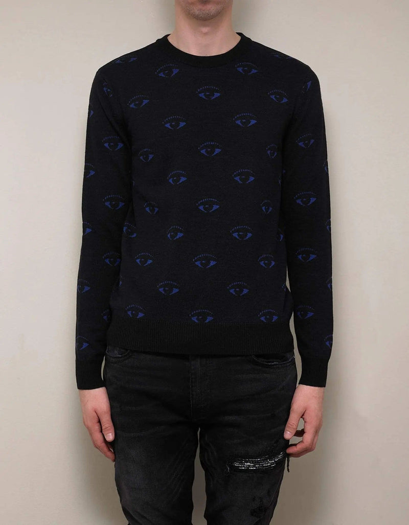 Kenzo Black Eye Monogram Wool-Blend Sweater
