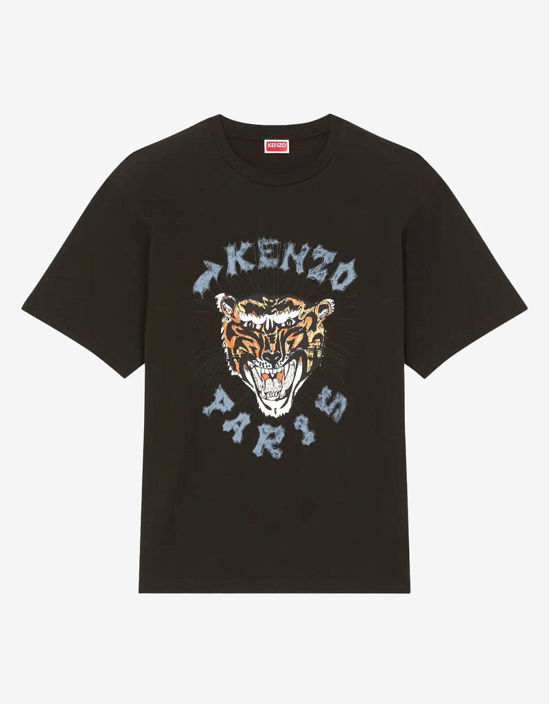Kenzo Black 'Kenzo Drawn Varsity' Oversized T-Shirt