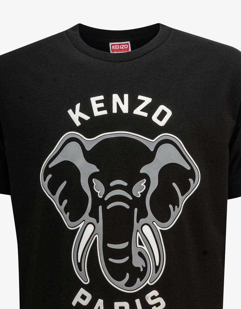 Kenzo Black 'Kenzo Elephant' Oversized T-Shirt