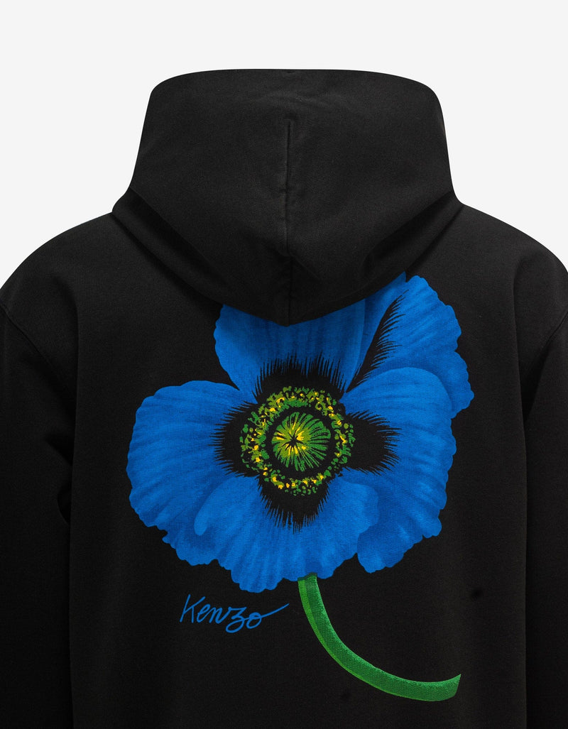 Kenzo Black Kenzo Poppy Zip Hoodie