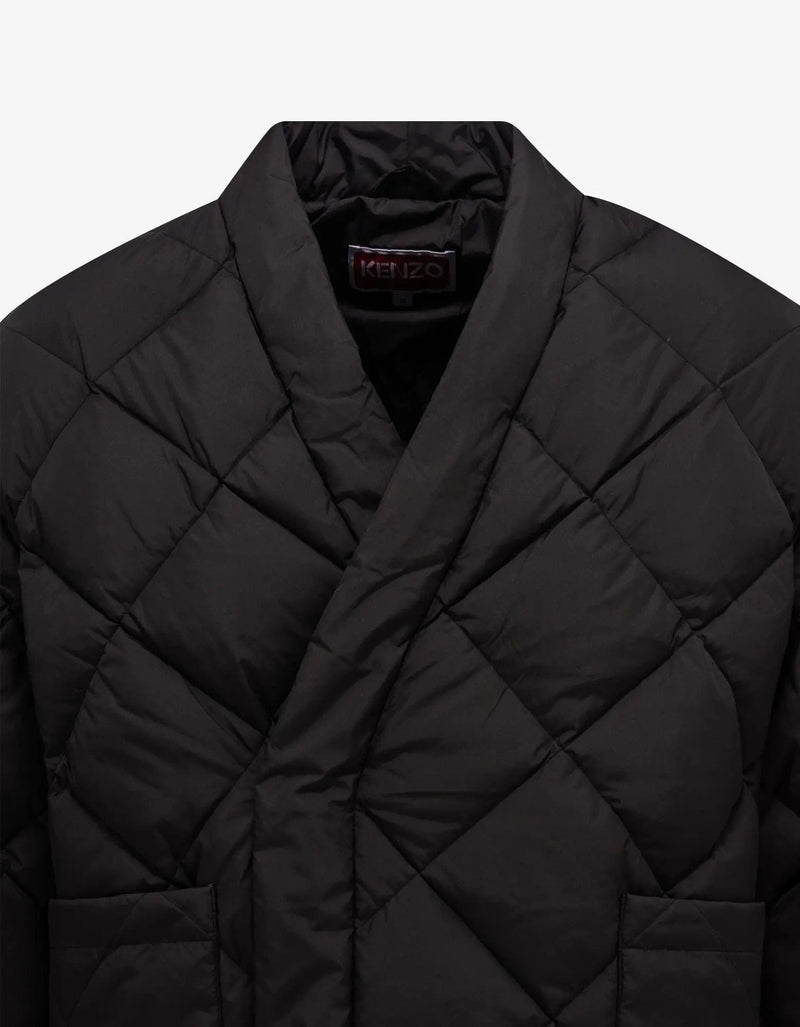 Kenzo Black Kimono Light Down Jacket
