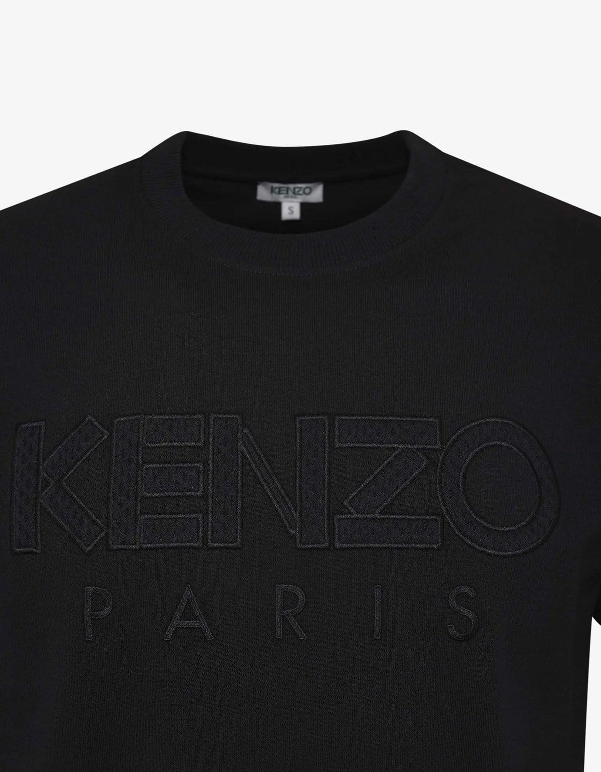 Kenzo Black Logo Embroidery T-Shirt
