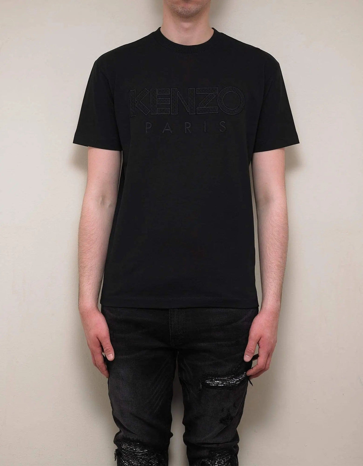 Kenzo Black Logo Embroidery T-Shirt