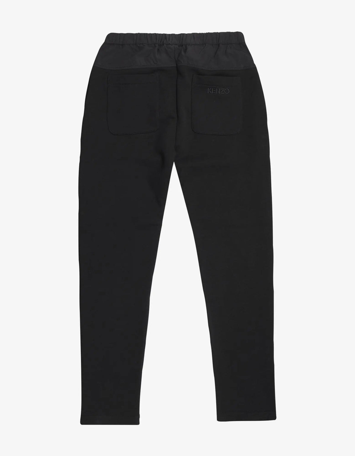 Kenzo Black Nylon Panel Logo Sweat Pants Zoo Fashions