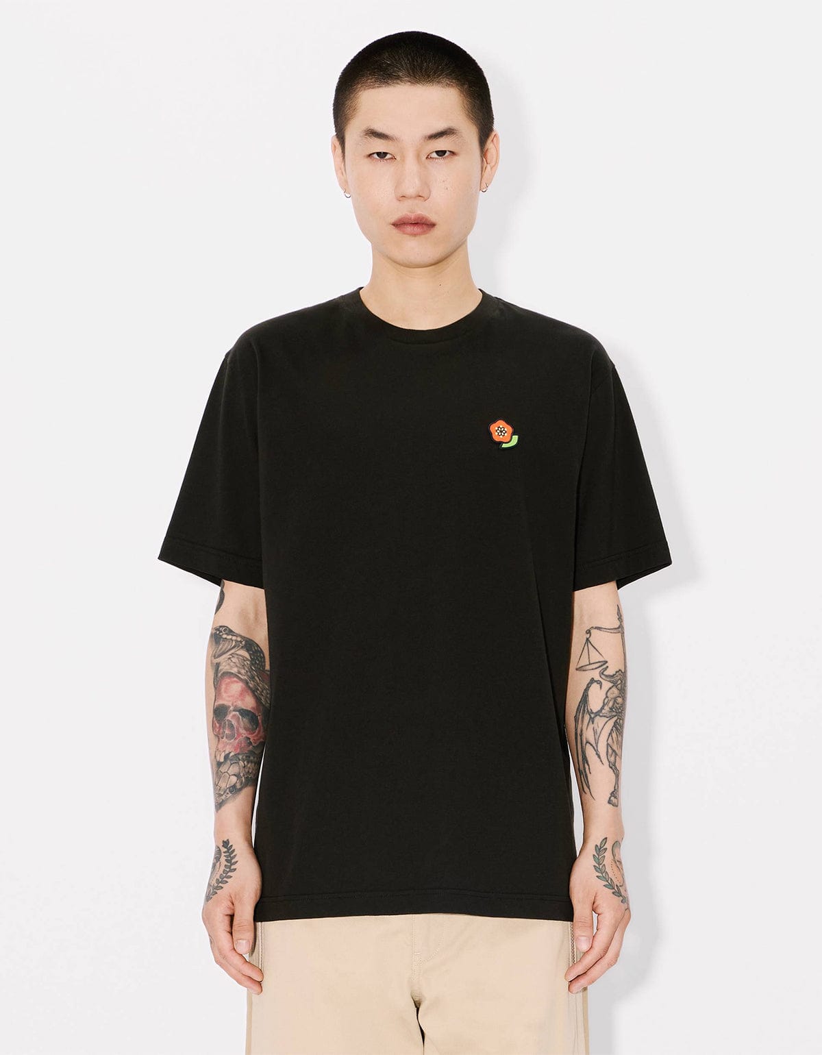 Kenzo Black Pop Embroidered Black T-Shirt – Zoo Fashions