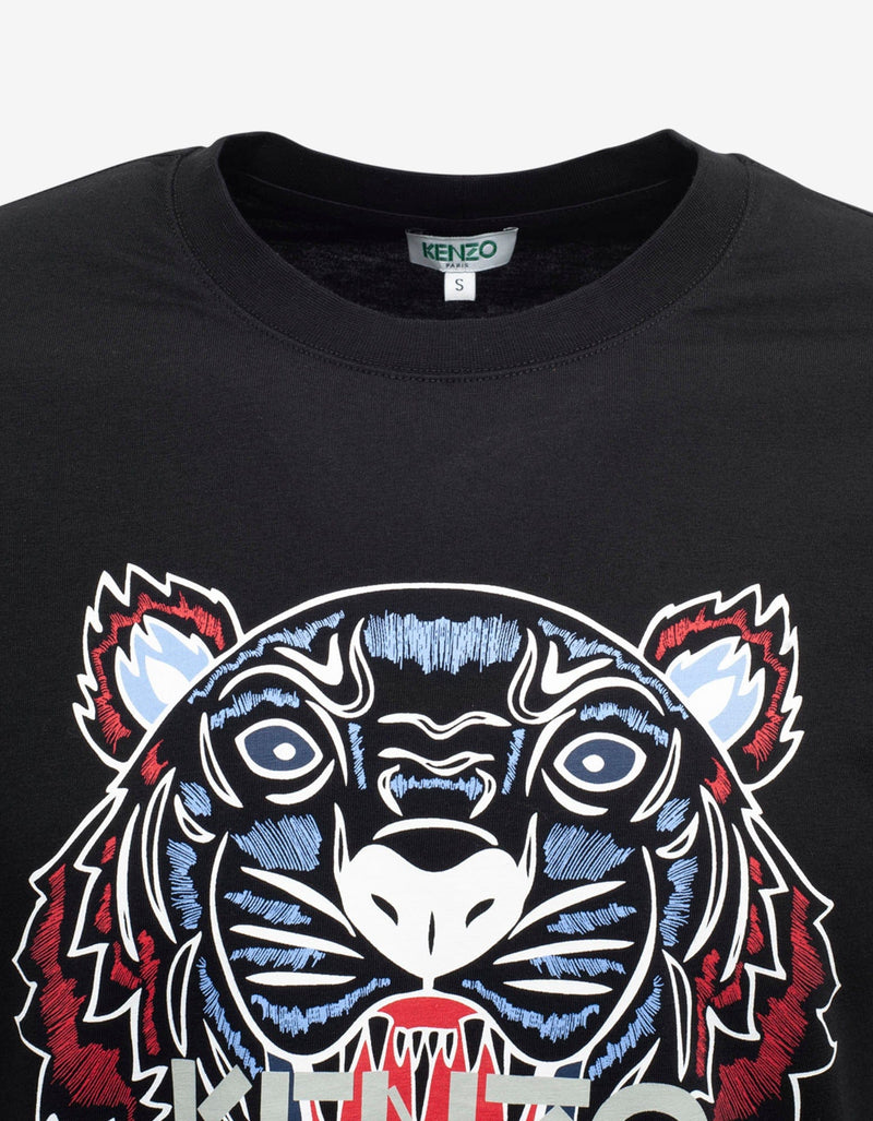 Kenzo Black Tiger Print T-Shirt