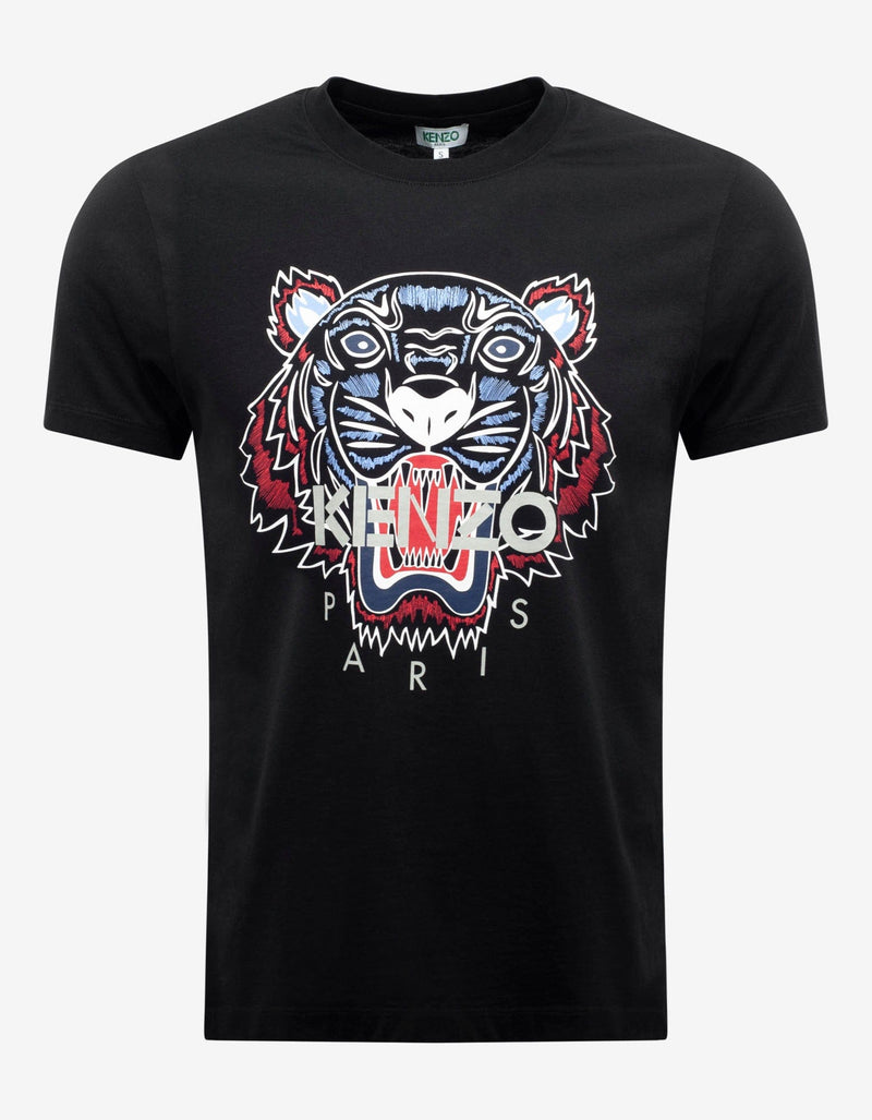 Kenzo Black Tiger Print T-Shirt