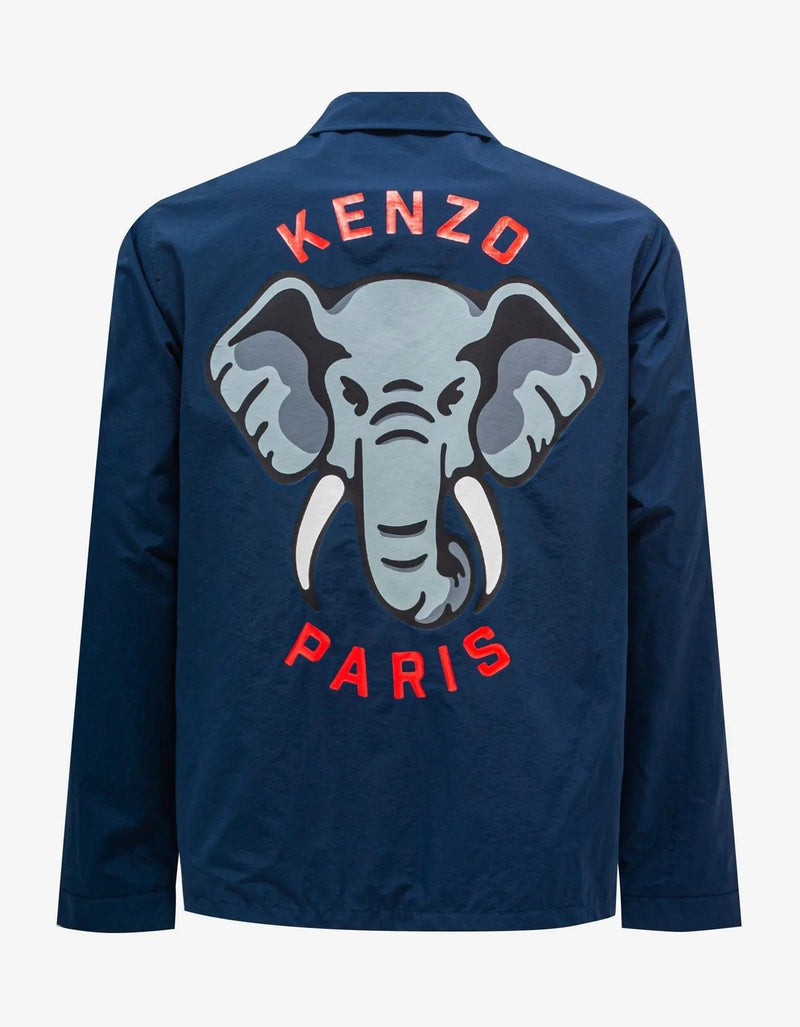Kenzo Blue Kenzo Elephant Coach Jacket Zoo Fashions