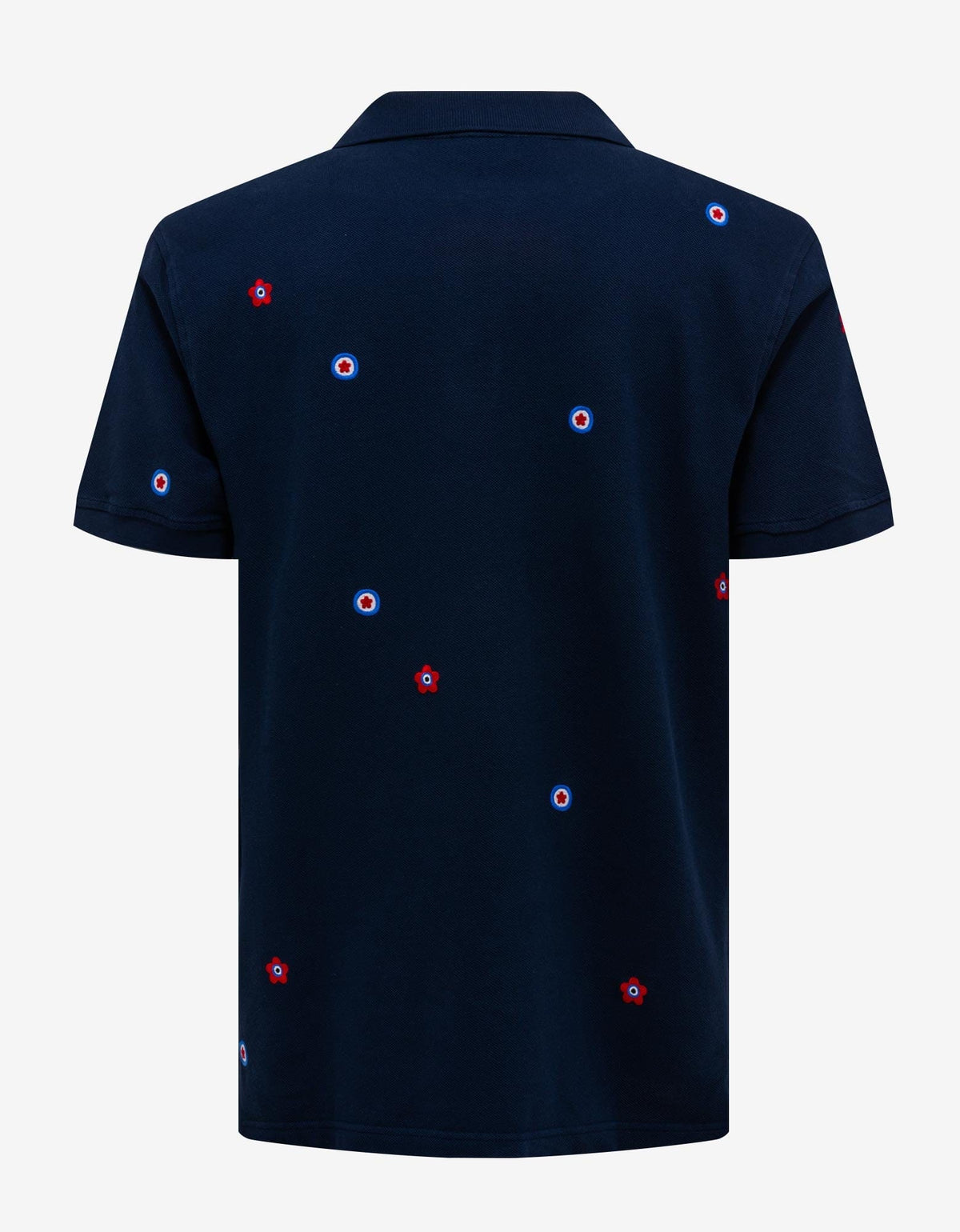 Kenzo Blue 'Kenzo Target' Embroidered Polo T-Shirt