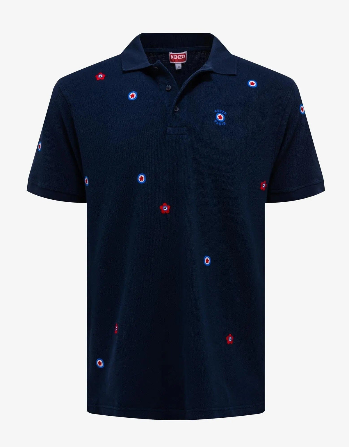 Kenzo Blue Kenzo Target Embroidered Polo T Shirt