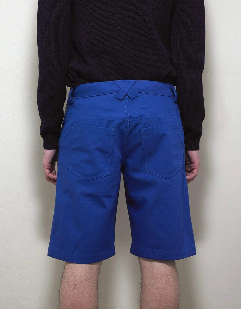 Kenzo Blue Square Logo Tailored Shorts