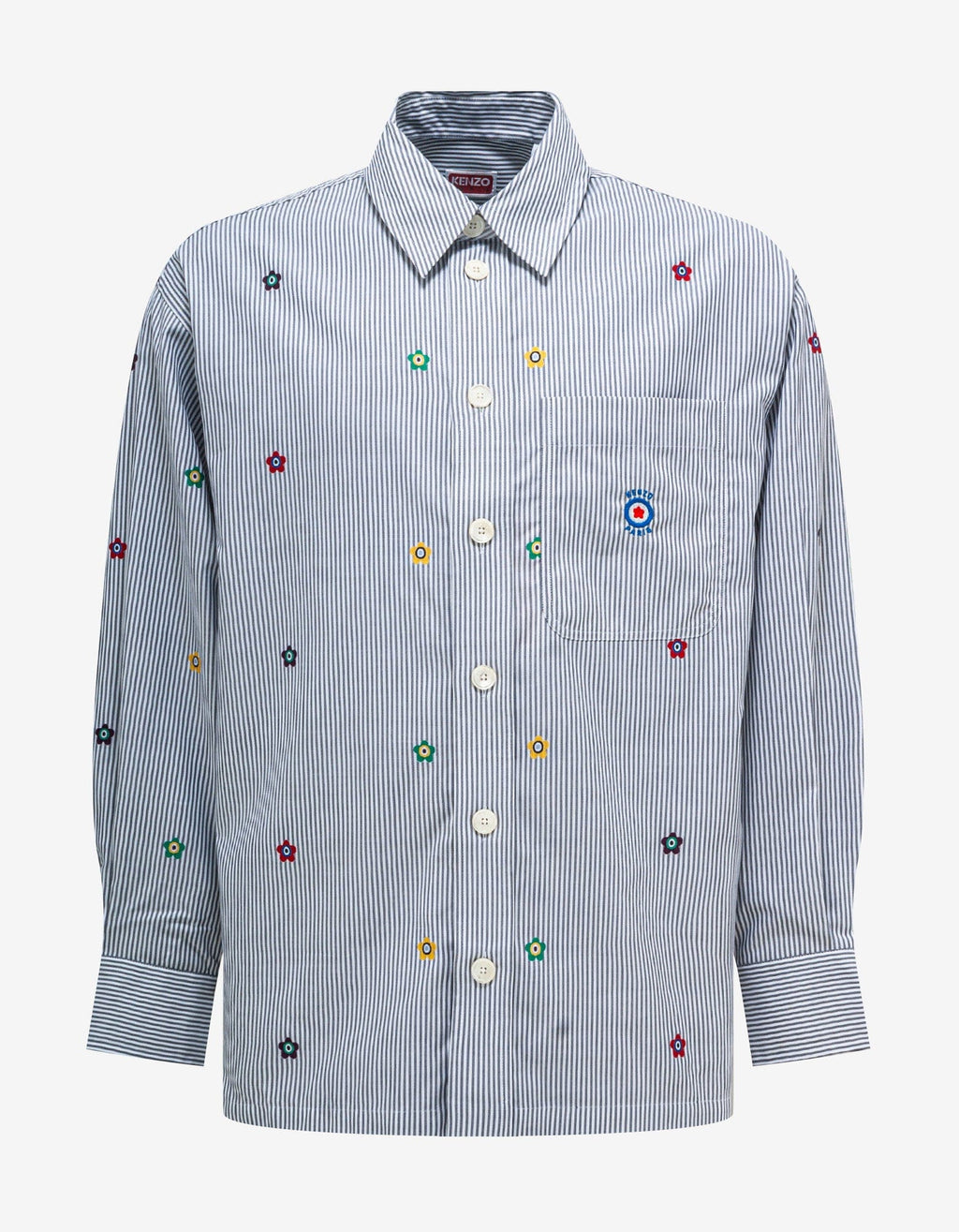 Kenzo Target Design Kenzo Grey 'Kenzo Target Embroidered Striped Shirt – mens designer ...