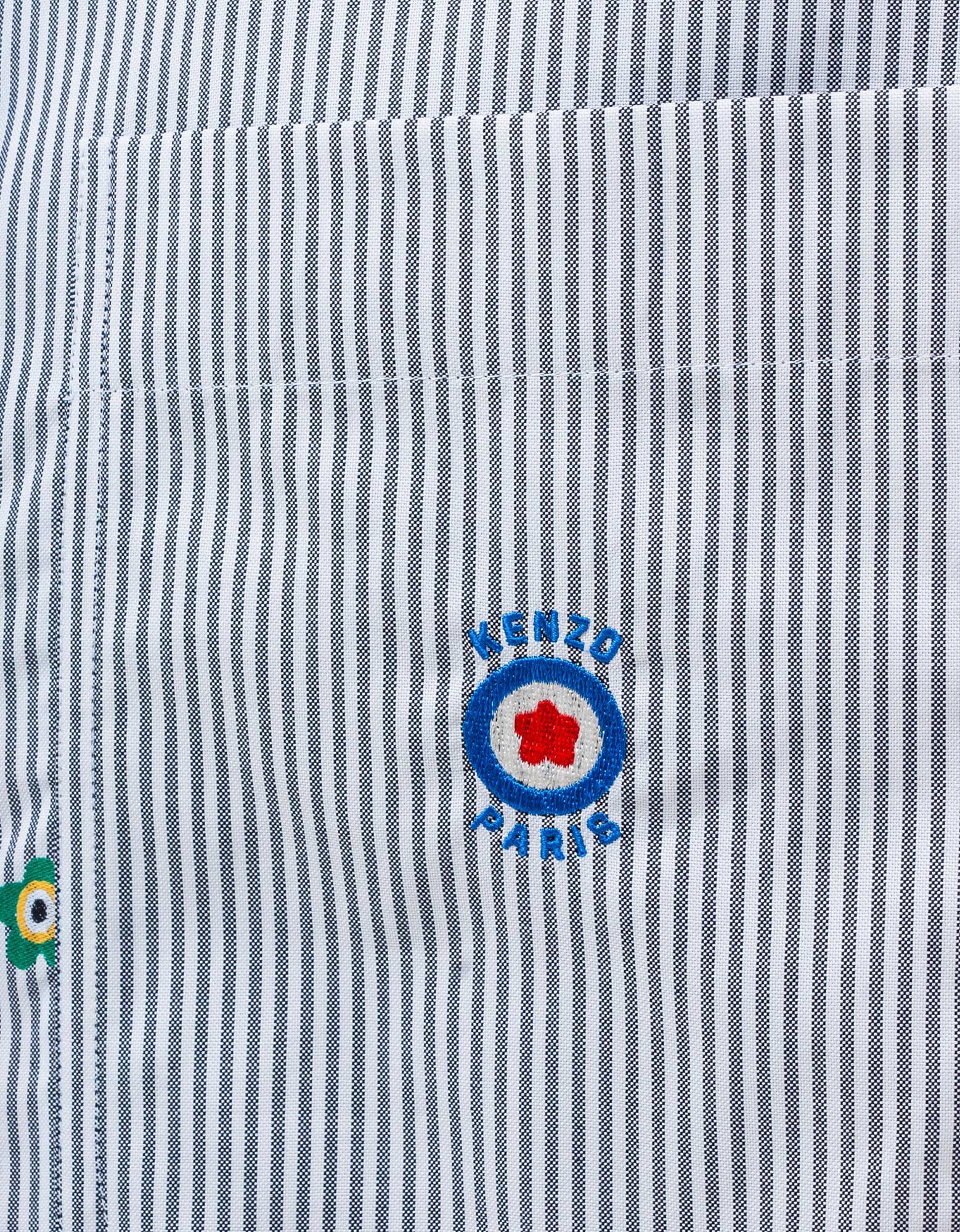 Kenzo Grey 'Kenzo Target Embroidered Striped Shirt – Zoo