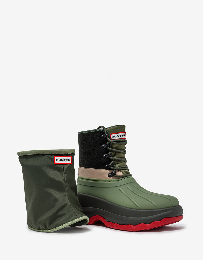 Kenzo Hunter Green Utilitarian Ankle Boots