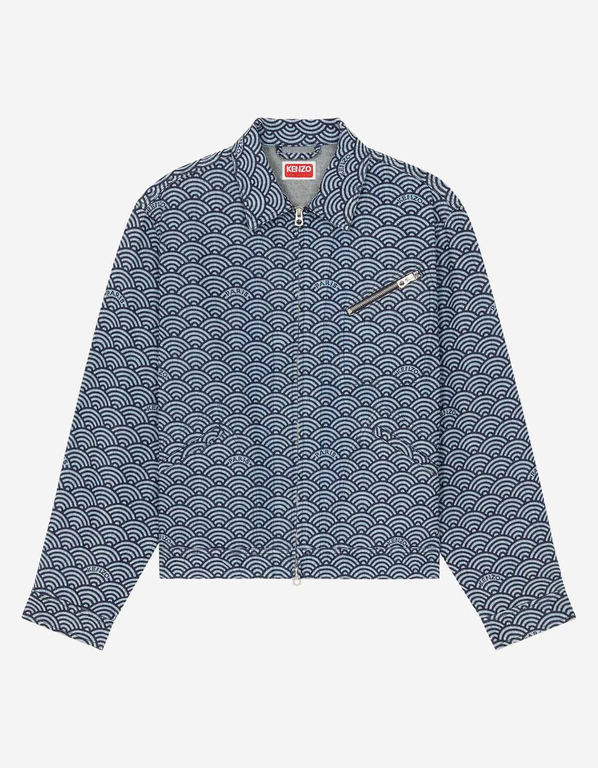 Kenzo Kenzo Blue 'Kenzo Seigaiha' Denim Jacket