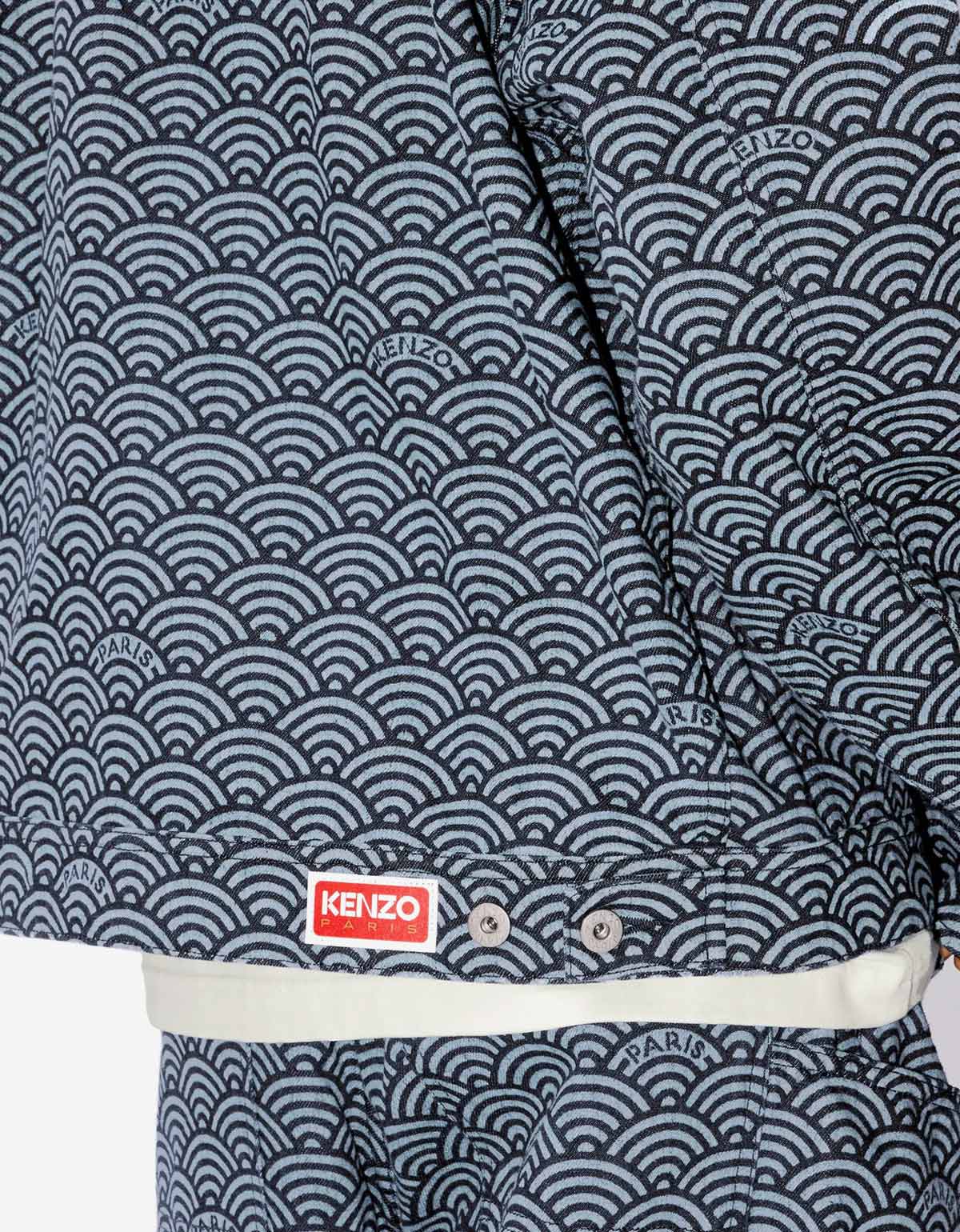 Kenzo Kenzo Blue 'Kenzo Seigaiha' Denim Jacket
