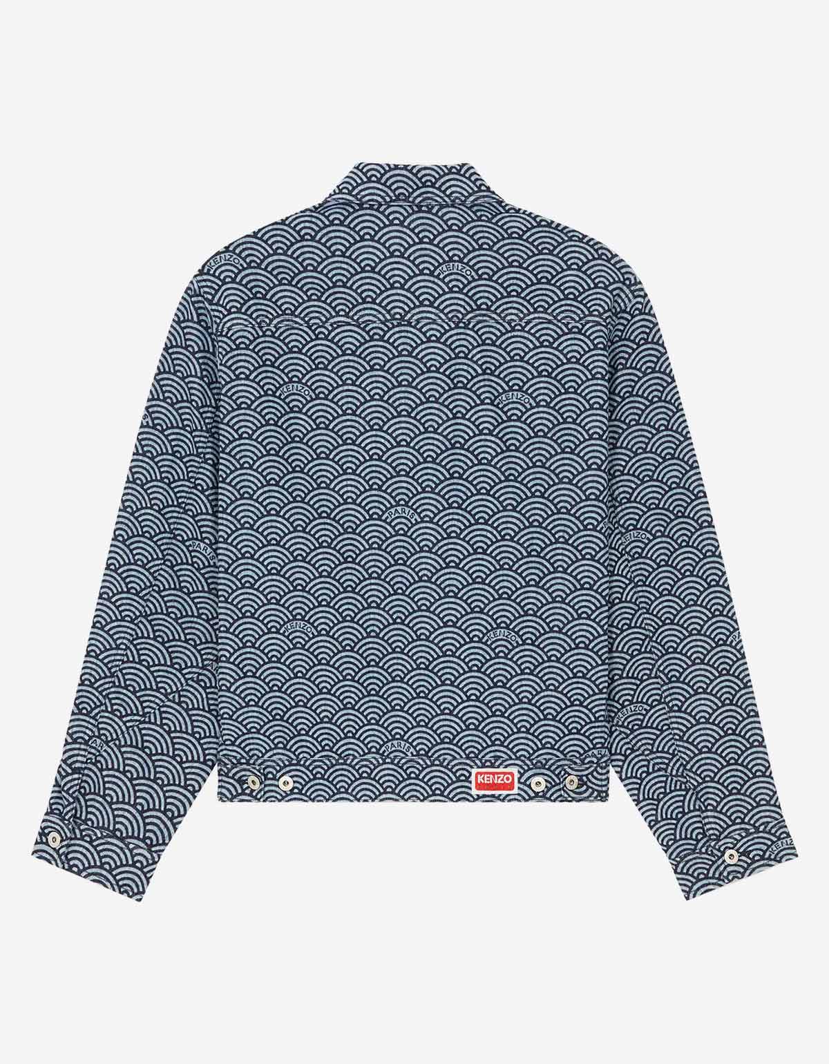 Kenzo Kenzo Blue 'Kenzo Seigaiha' Denim Jacket
