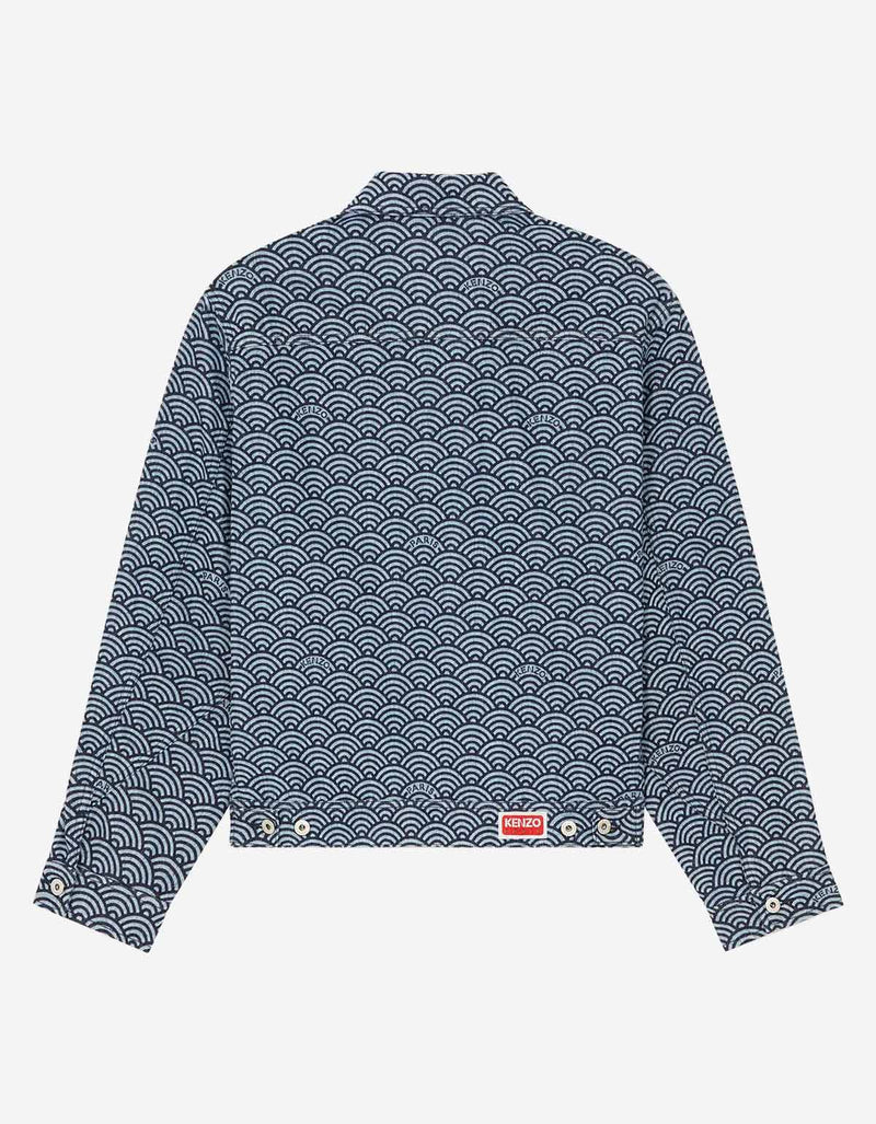 Kenzo Kenzo Blue 'Kenzo Seigaiha' Denim Jacket