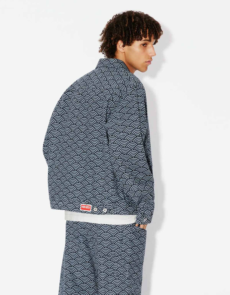 Kenzo Kenzo Blue 'Kenzo Seigaiha' Denim Jacket