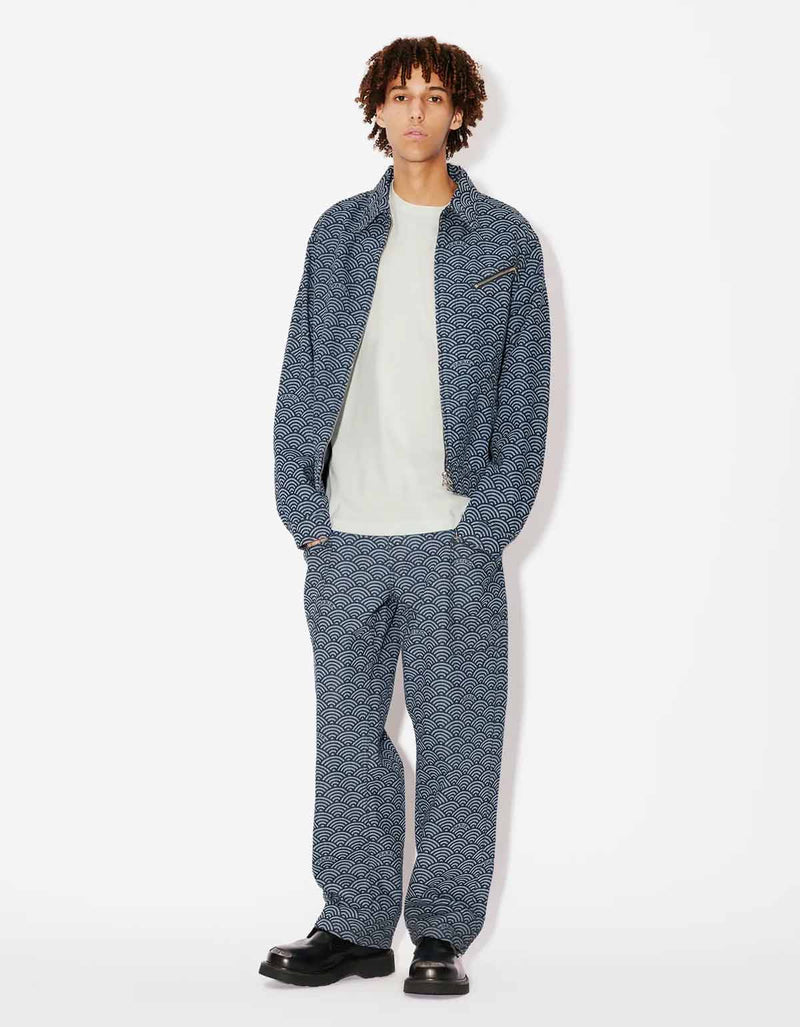 Kenzo Kenzo Blue 'Kenzo Seigaiha' Denim Jacket