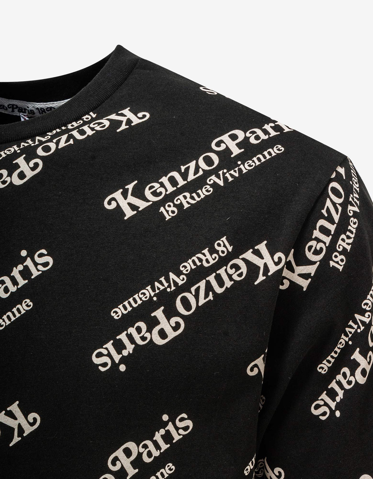 Kenzo 'Kenzo by Verdy' Black All-Over Logo Oversize T-Shirt