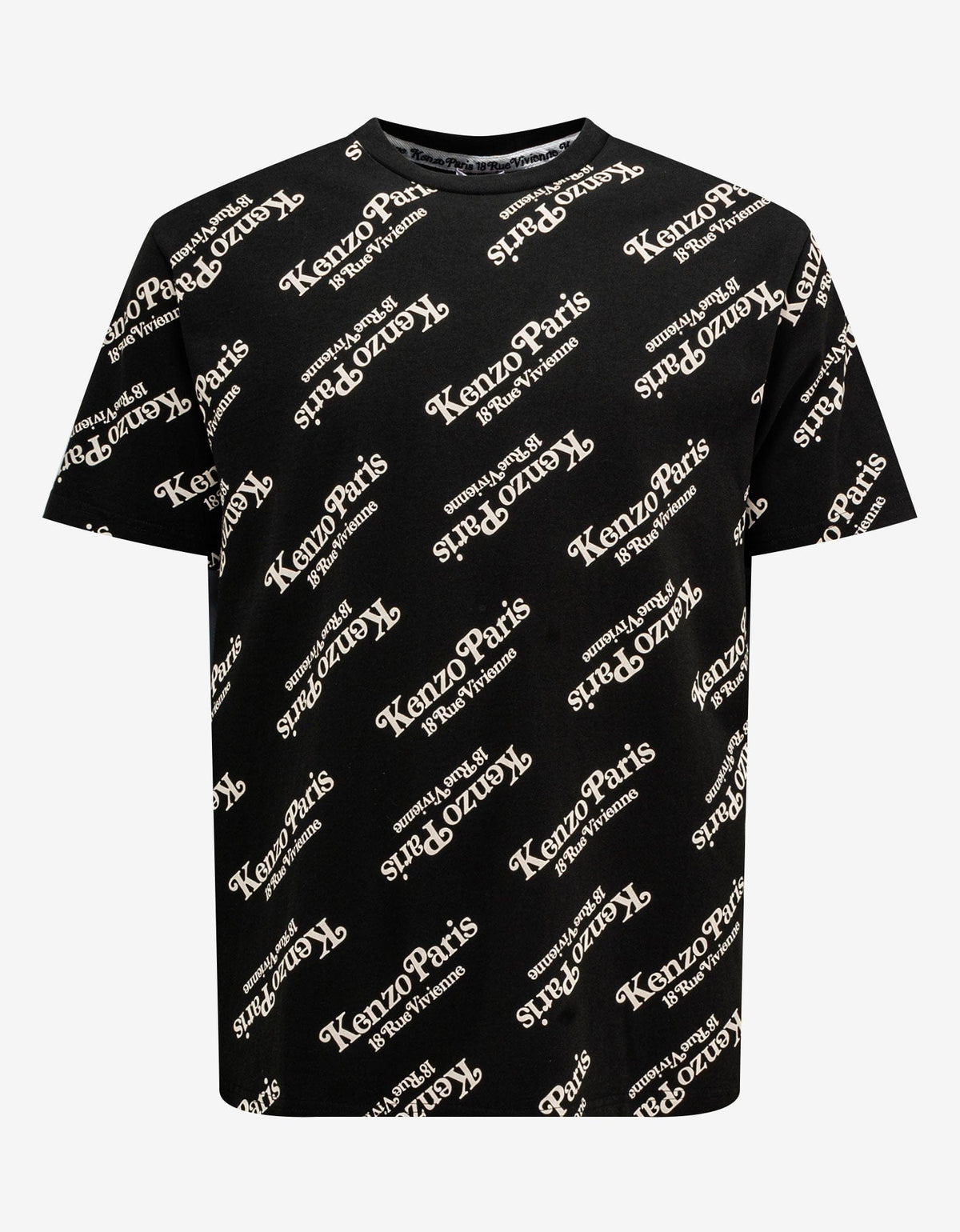 Kenzo 'Kenzo by Verdy' Black All-Over Logo Oversize T-Shirt
