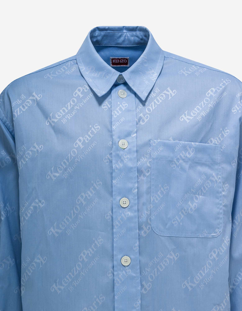 Kenzo 'Kenzo by Verdy' Blue All-Over Logo Overshirt