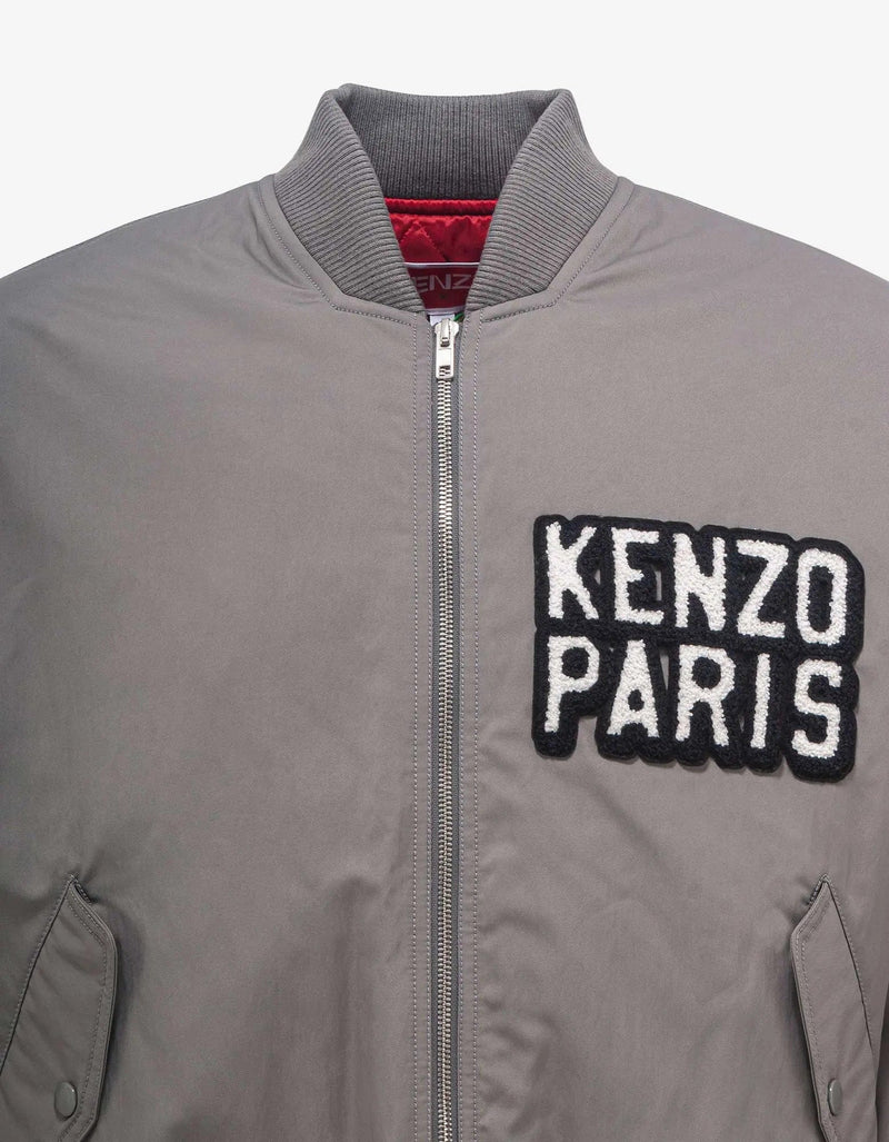 Kenzo Kenzo Grey 'Kenzo Elephant' Bomber Jacket
