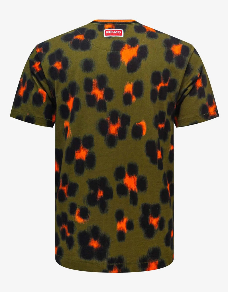 Kenzo Kenzo Khaki 'Hana Leopard' T-Shirt
