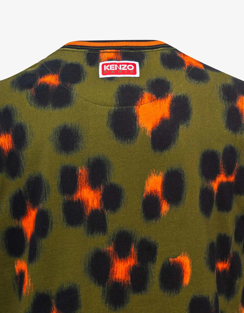 Kenzo Kenzo Khaki 'Hana Leopard' T-Shirt