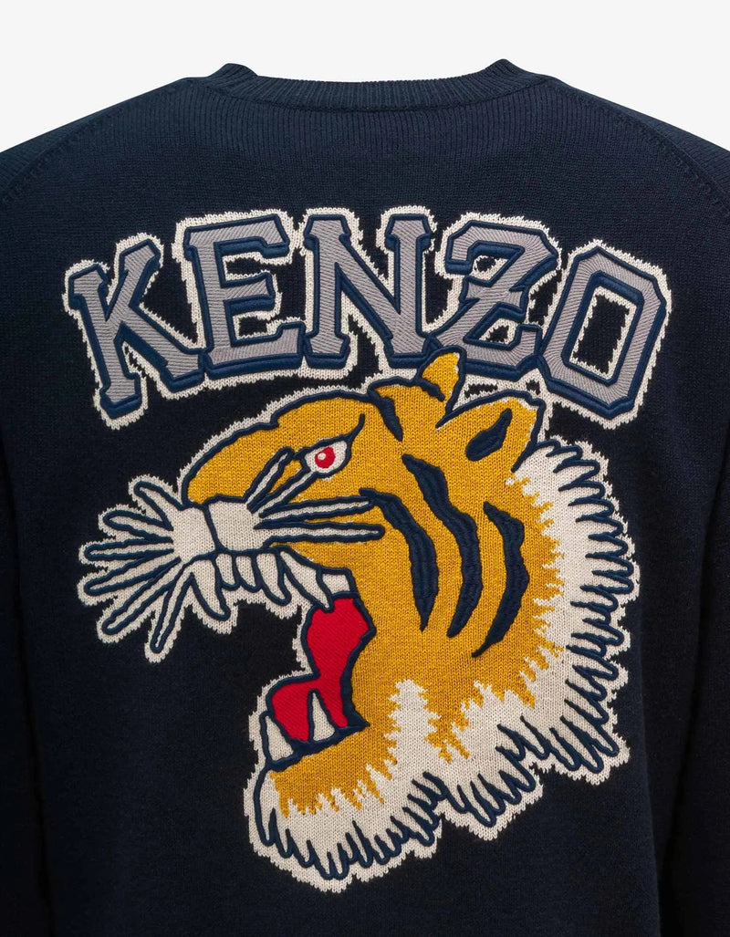 Kenzo Midnight Blue Varsity Sweater – Zoo Fashions Kenzo Midnight Blue Varsity Sweater – Zoo Fashions