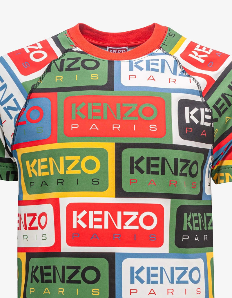 Kenzo Kenzo Multicolour 'Kenzo Labels' Fitted T-Shirt